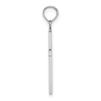 14k White Gold Polished Cross Pendant