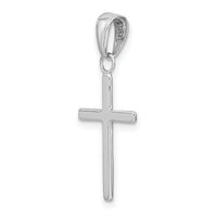 14k White Gold Polished Cross Pendant