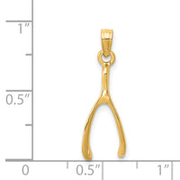 14k Wishbone Pendant