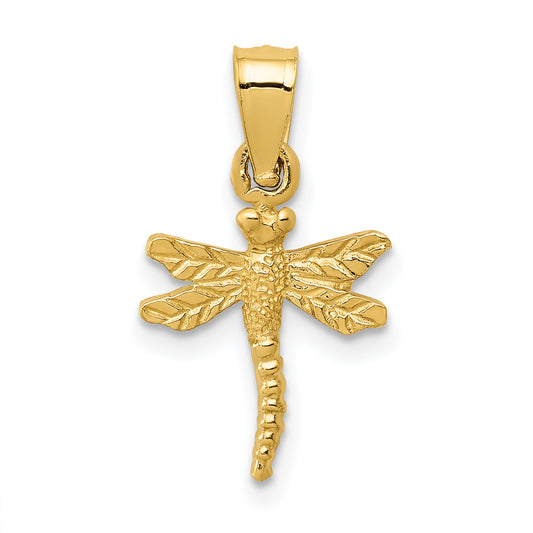 14K Dragonfly Pendant