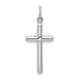 14k White Gold Cross Pendant