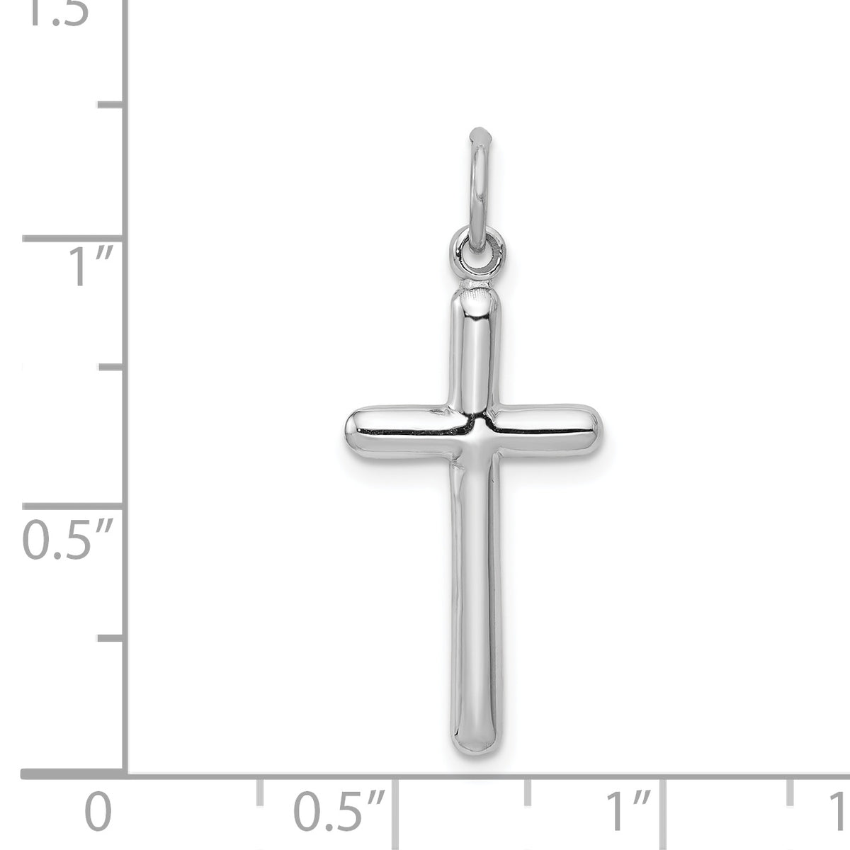 14k White Gold Cross Pendant