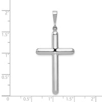 14k White Gold Cross Pendant