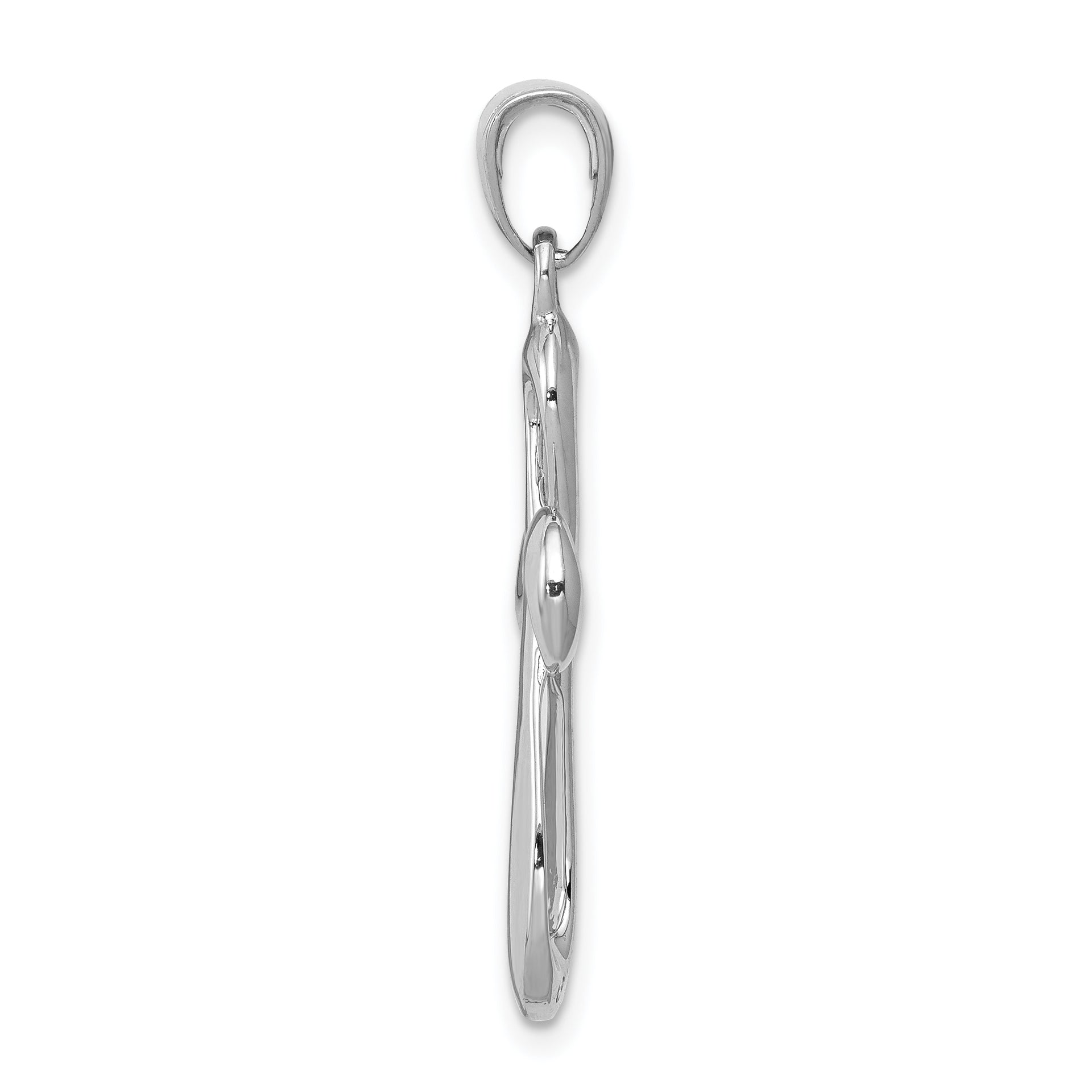 14k White Gold Cross Pendant