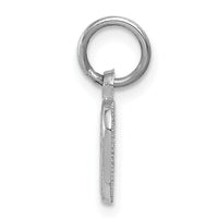 14k White Gold Cross in Heart Charm