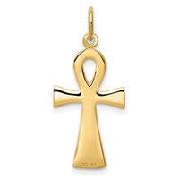 14k Ankh Cross Charm