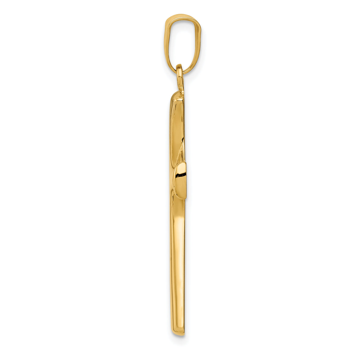 14k w/Rhodium Fancy Cross Pendant