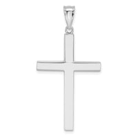 14K White Gold Latin Cross Pendant