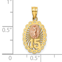 14k Two-tone 15 Guadalupe Pendant