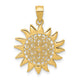 14k Polished Filigree Sun Pendant