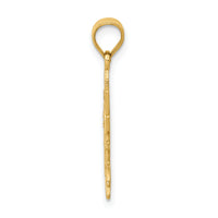 14k Polished Filigree Sun Pendant