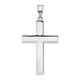 14k White Gold Polished Hollow Cross Pendant