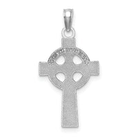 14k White Gold Celtic Cross Pendant