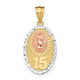 14K Two-tone w/White Rhodium Lady Guadalupe 15 Pendant