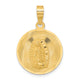 14K Polished D/C Lady Of Guadalupe Circle Pendant