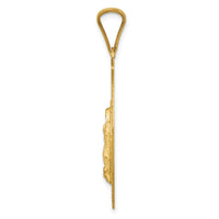 14K Polished D/C  Lady Of Guadalupe Oval Pendant