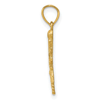 14k Diamond-cut RN Pendant