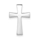 14k White Gold Polished Cross Chain Slide w/ textured back