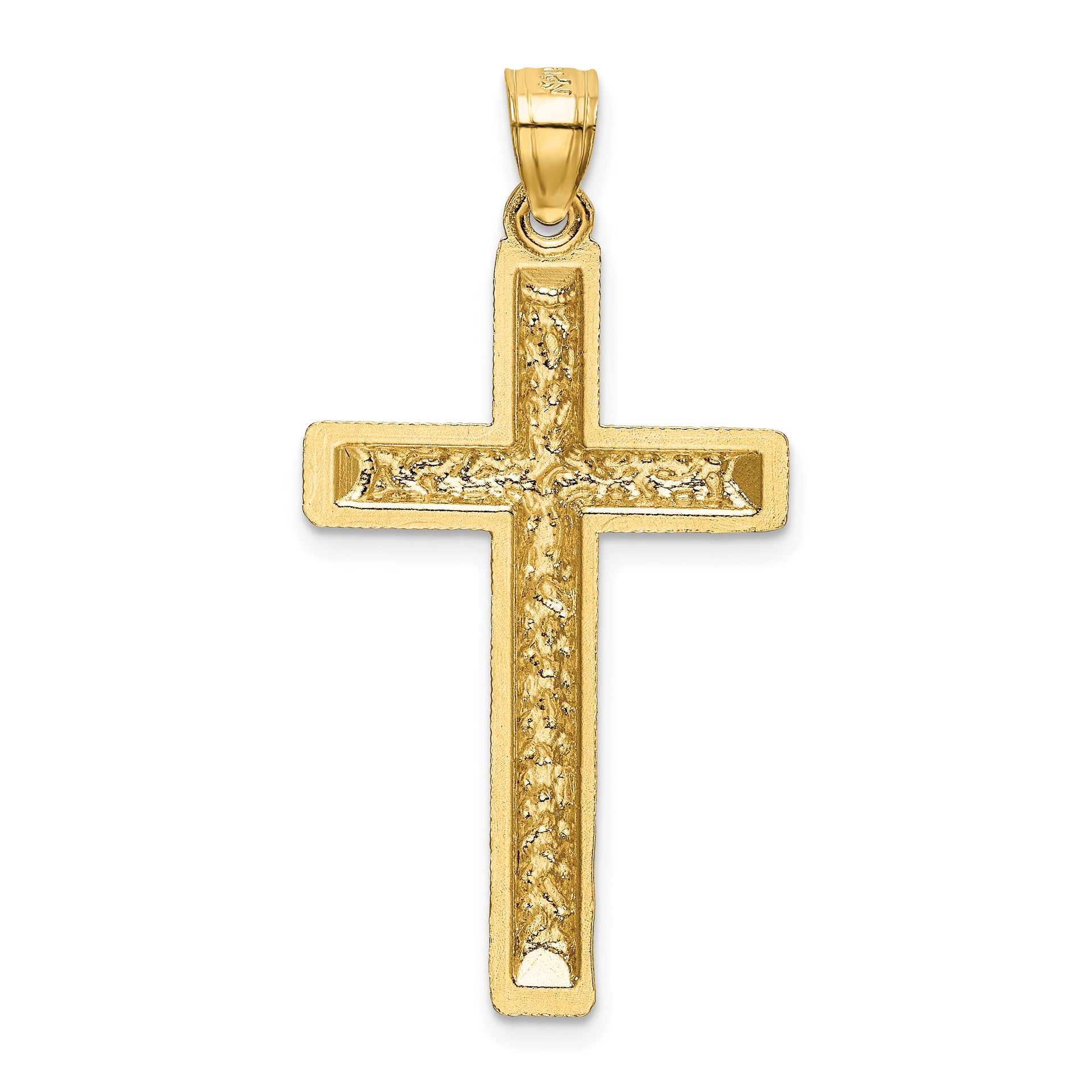 14k Diamond-cut Latin Cross Pendant