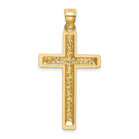 14k Diamond-cut Latin Cross Pendant