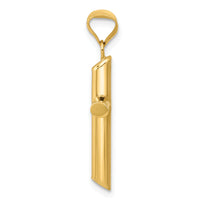 14k Polished Tube Cross Pendant