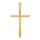 14k Polished Tube Cross Pendant