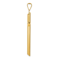 14k Polished Tube Cross Pendant