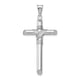14K White Gold w/Center Wrap Tube Cross Pendant