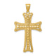 14k Diamond-cut Cross Pendant