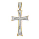 14k w/Rhodium Micro PavÃ© CZ Large Cross Pendant