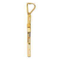 14k w/Rhodium Micro PavÃ© CZ Large Cross Pendant
