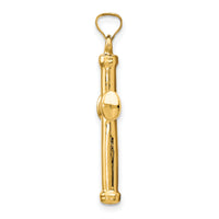 14k Polished Stamping Cross Pendant