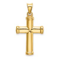 14k Polished Stamping Cross Pendant