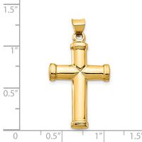 14k Polished Stamping Cross Pendant