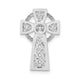 14k White Gold Polished Celtic Cross Slide