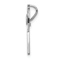14k White Gold Polished Celtic Cross Slide