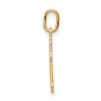 14k Polished Small Budded Cross Charm