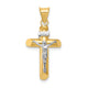 14k Two-Tone Polished Crucifix Pendant