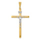 14k Two-Tone Polished Crucifix Pendant