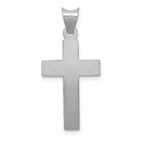 14k White Gold Crucifix Pendant