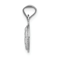 14k White Gold Our Lady of Guadalupe Semi-solid Round Pendant