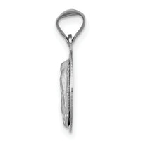 14k White Gold Our Lady of Guadalupe Semi-solid Round Pendant
