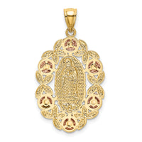 14K Two-Tone w/White Rhodium Lady Of Guadalupe Pendant