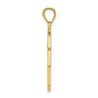 14k Polished Filigree Hamsa Pendant