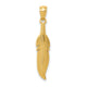14k Polished Feather Pendant
