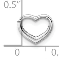 14K White Gold Mini Floating Heart Slide