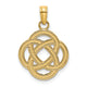 14K Small Celtic Eternity Knot Circle Charm