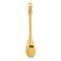 14K Polished 3-D Spoon Charm