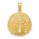 14K Polished Sand Dollar Charm