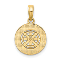 14K Mini Nautical Compass Charm